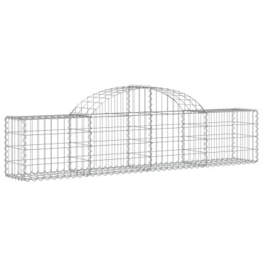 vidaXL Συρματοκιβώτια Τοξωτά 8 τεμ. 200x30x40/60 εκ. Γαλβαν. Ατσάλι