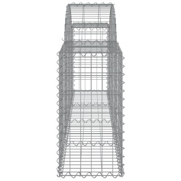 vidaXL Συρματοκιβώτια Τοξωτά 12 τεμ. 200x30x60/80 εκ. Γαλβαν. Ατσάλι