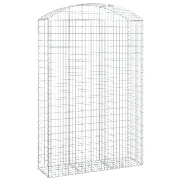 vidaXL Συρματοκιβώτιο Τοξωτό 150x50x220/240εκ. από Γαλβανισμένο Χάλυβα