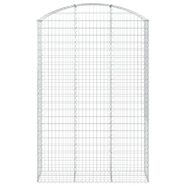 vidaXL Συρματοκιβώτιο Τοξωτό 150x50x220/240εκ. από Γαλβανισμένο Χάλυβα