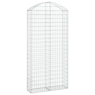 vidaXL Συρματοκιβώτιο Τοξωτό 100x30x200/220εκ. από Γαλβανισμένο Χάλυβα