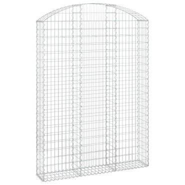 vidaXL Συρματοκιβώτιο Τοξωτό 150x30x200/220εκ. από Γαλβανισμένο Χάλυβα