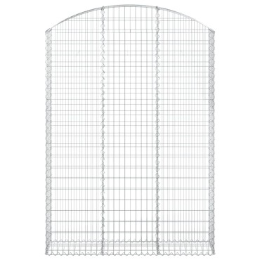 vidaXL Συρματοκιβώτιο Τοξωτό 150x30x200/220εκ. από Γαλβανισμένο Χάλυβα