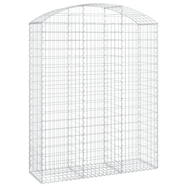 vidaXL Συρματοκιβώτιο Τοξωτό 150x50x180/200εκ. από Γαλβανισμένο Χάλυβα