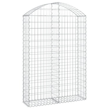 vidaXL Συρματοκιβώτιο Τοξωτό 100x30x140/160εκ. από Γαλβανισμένο Χάλυβα
