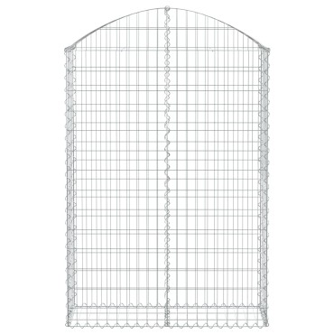 vidaXL Συρματοκιβώτιο Τοξωτό 100x30x140/160εκ. από Γαλβανισμένο Χάλυβα