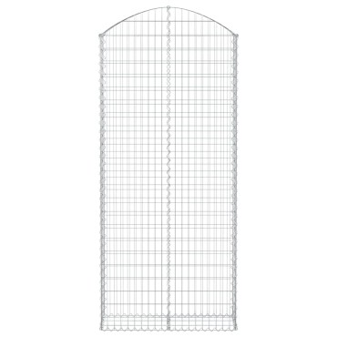vidaXL Συρματοκιβώτιο Τοξωτό 100x30x220/240εκ. από Γαλβανισμένο Χάλυβα
