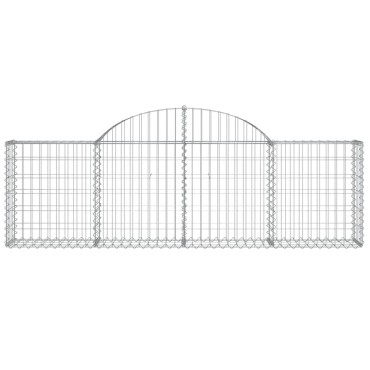 vidaXL Συρματοκιβώτια Τοξωτά 9 τεμ. 200x30x60/80 εκ. Γαλβαν. Ατσάλι