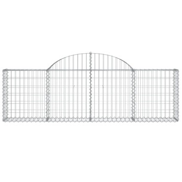 vidaXL Συρματοκιβώτια Τοξωτά 18 τεμ. 200x30x60/80 εκ. Γαλβαν. Ατσάλι