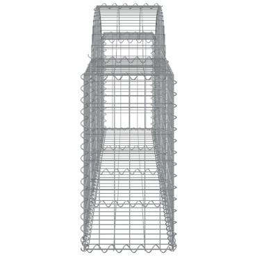 vidaXL Συρματοκιβώτια Τοξωτά 18 τεμ. 200x30x60/80 εκ. Γαλβαν. Ατσάλι
