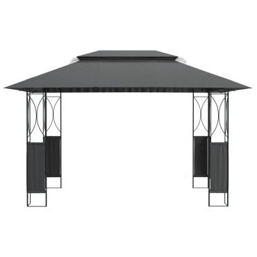 vidaXL Κιόσκι με Οροφή Ανθρακί 400 x 300 x 270 εκ. από Ατσάλι
