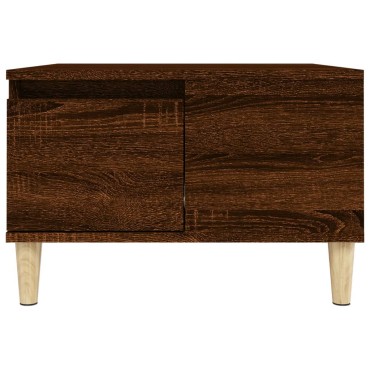 vidaXL Τραπεζάκι Σαλονιού Καφέ Δρυς 55x55x36,5cm Επεξεργασμένο Ξύλο 1 τεμ.