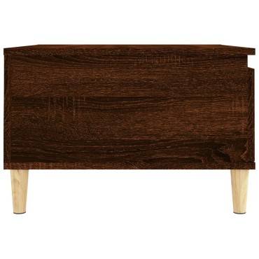 vidaXL Τραπεζάκι Σαλονιού Καφέ Δρυς 55x55x36,5cm Επεξεργασμένο Ξύλο 1 τεμ.