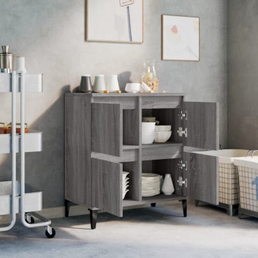 vidaXL Ντουλάπι Γκρι Sonoma 60x35x70cm από Επεξεργασμένο Ξύλο 1 τεμ.