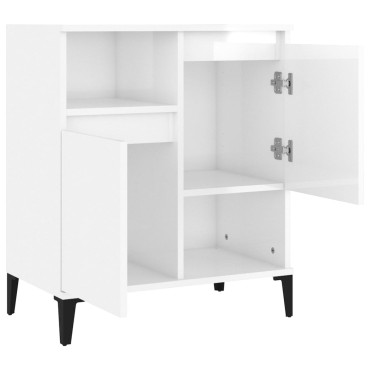 vidaXL Ντουλάπι Γυαλιστερό Λευκό 60x35x70cm από Επεξεργασμένο Ξύλο 1 τεμ.