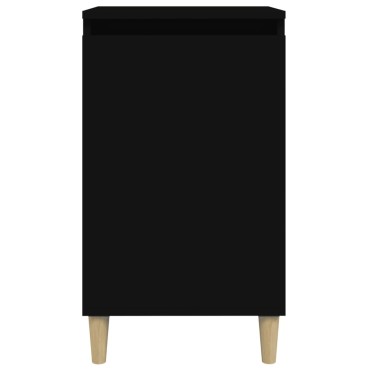 vidaXL Κομοδίνα 2 τεμ. Μαύρα 40x35x70cm από Επεξεργασμένο Ξύλο