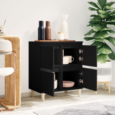 vidaXL Ντουλάπι Μαύρο 60x35x70cm από Επεξεργασμένο Ξύλο 1 τεμ.