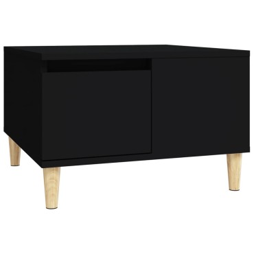vidaXL Τραπεζάκι Σαλονιού Μαύρο 55x55x36,5cm από Επεξεργασμένο Ξύλο 1 τεμ.