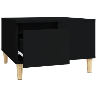 vidaXL Τραπεζάκι Σαλονιού Μαύρο 55x55x36,5cm από Επεξεργασμένο Ξύλο 1 τεμ.