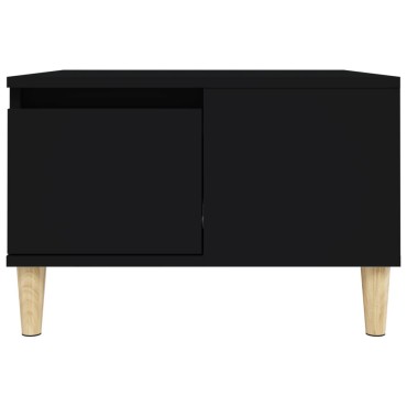 vidaXL Τραπεζάκι Σαλονιού Μαύρο 55x55x36,5cm από Επεξεργασμένο Ξύλο 1 τεμ.
