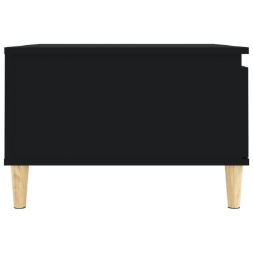 vidaXL Τραπεζάκι Σαλονιού Μαύρο 55x55x36,5cm από Επεξεργασμένο Ξύλο 1 τεμ.