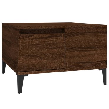 vidaXL Τραπεζάκι Σαλονιού Καφέ Δρυς 55x55x36,5cm Επεξεργασμένο Ξύλο 1 τεμ.