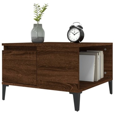 vidaXL Τραπεζάκι Σαλονιού Καφέ Δρυς 55x55x36,5cm Επεξεργασμένο Ξύλο 1 τεμ.