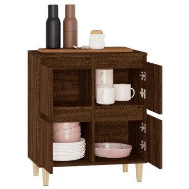 vidaXL Μπουφές Καφέ Δρυς 60x35x70cm από Επεξεργασμένο Ξύλο 1 τεμ.