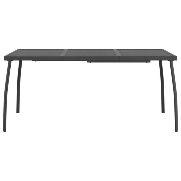 vidaXL Τραπέζι Κήπου Ανθρακί με Πλέγμα 165x80x72cm Ατσάλινο 1 τεμ.