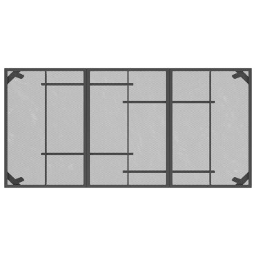 vidaXL Τραπέζι Κήπου Ανθρακί με Πλέγμα 165x80x72cm Ατσάλινο 1 τεμ.