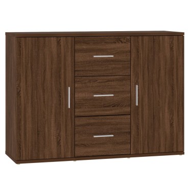 vidaXL Μπουφές Καφέ Δρυς 91x29,5x65cm από Επεξεργασμένο Ξύλο 1 τεμ.