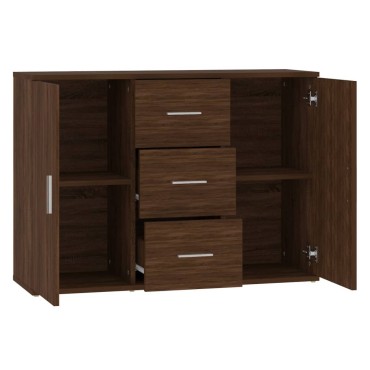 vidaXL Μπουφές Καφέ Δρυς 91x29,5x65cm από Επεξεργασμένο Ξύλο 1 τεμ.