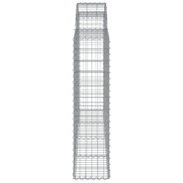 vidaXL Συρματοκιβώτια Τοξωτά 18 τεμ. 200x30x120/140 εκ. Γαλβαν. Ατσάλι