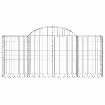 vidaXL Συρματοκιβώτια Τοξωτά 50 τεμ. 200x30x80/100 εκ. Γαλβαν. Ατσάλι