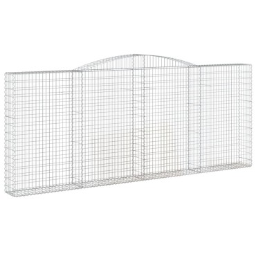 vidaXL Συρματοκιβώτιο Τοξωτό 400x30x160/180εκ. από Γαλβανισμένο Χάλυβα