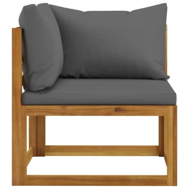 3057602 vidaXL 5 Piece Garden Lounge Set with Cushion Solid Acacia Wood (311854+311856)
