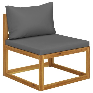 3057602 vidaXL 5 Piece Garden Lounge Set with Cushion Solid Acacia Wood (311854+311856)