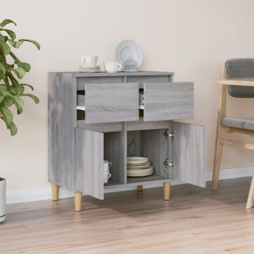 vidaXL Ντουλάπι Γκρι Sonoma 60x35x70cm από Επεξεργασμένο Ξύλο 1 τεμ.