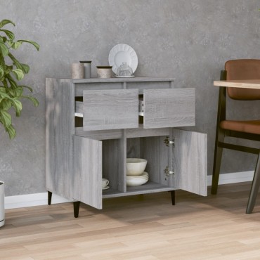 vidaXL Ντουλάπι Γκρι Sonoma 60x35x70cm από Επεξεργασμένο Ξύλο 1 τεμ.