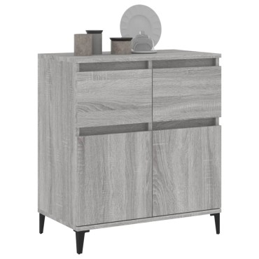 vidaXL Ντουλάπι Γκρι Sonoma 60x35x70cm από Επεξεργασμένο Ξύλο 1 τεμ.