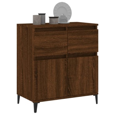 vidaXL Μπουφές Καφέ Δρυς 60x35x70cm από Επεξεργασμένο Ξύλο 1 τεμ.