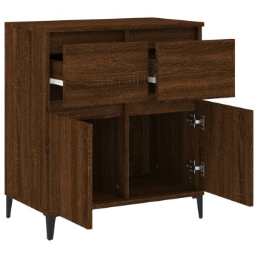 vidaXL Μπουφές Καφέ Δρυς 60x35x70cm από Επεξεργασμένο Ξύλο 1 τεμ.