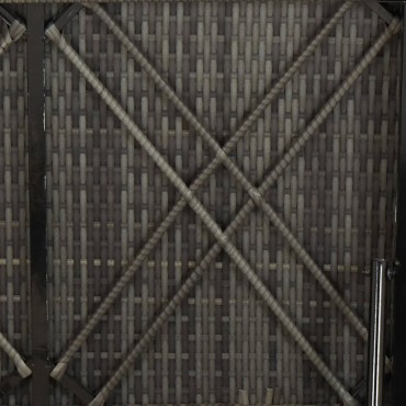 vidaXL Σετ Ξαπλώστρες με Τραπέζι 3 τεμ. Γκρι από Συνθετικό Ρατάν 40x40x40cm