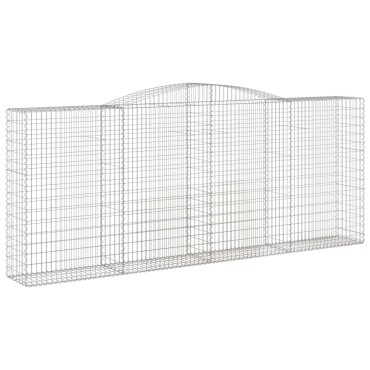 vidaXL Συρματοκιβώτια Τοξωτά 9 τεμ. 400x50x160/180 εκ. Γαλβαν. Ατσάλι