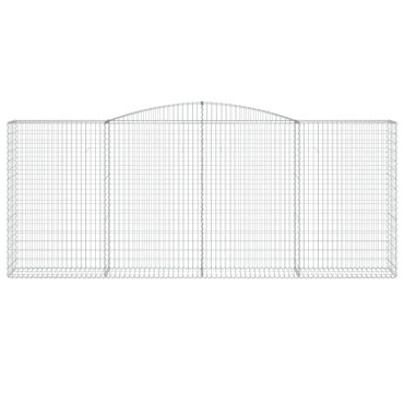 vidaXL Συρματοκιβώτια Τοξωτά 9 τεμ. 400x50x160/180 εκ. Γαλβαν. Ατσάλι