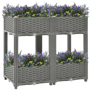 vidaXL Ζαρντινιέρα 80 x 40 x 71 εκ. από Πολυπροπυλένιο