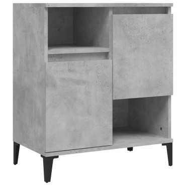 vidaXL Ντουλάπια 3 τεμ. Γκρι Σκυροδέματος 60x35x70cm Επεξεργ. Ξύλο