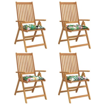 vidaXL Μαξιλάρια Καρέκλας 4 τεμ. Πολύχρωμα 50x50x7cm Υφασμάτινα