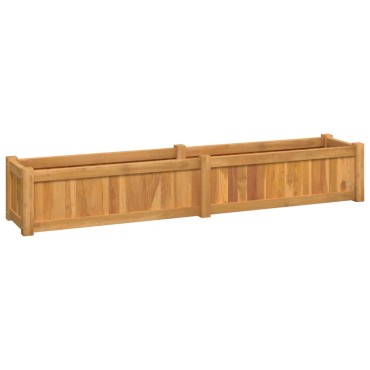 vidaXL Ζαρντινιέρα Υπερυψωμένη 150 x 30 x 25 εκ. από Μασίφ Ξύλο Teak