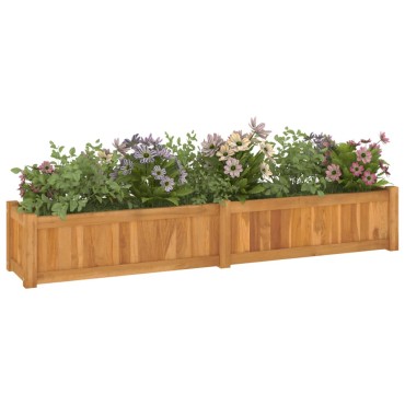 vidaXL Ζαρντινιέρα Υπερυψωμένη 150 x 30 x 25 εκ. από Μασίφ Ξύλο Teak